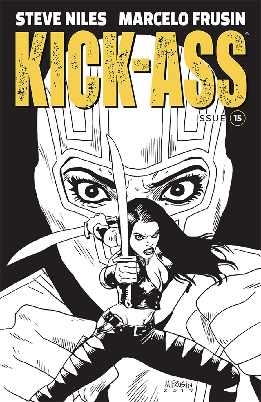 Kick-Ass Vol 4 #15 Cover B Variant Marcelo Frusin Sketch Cover