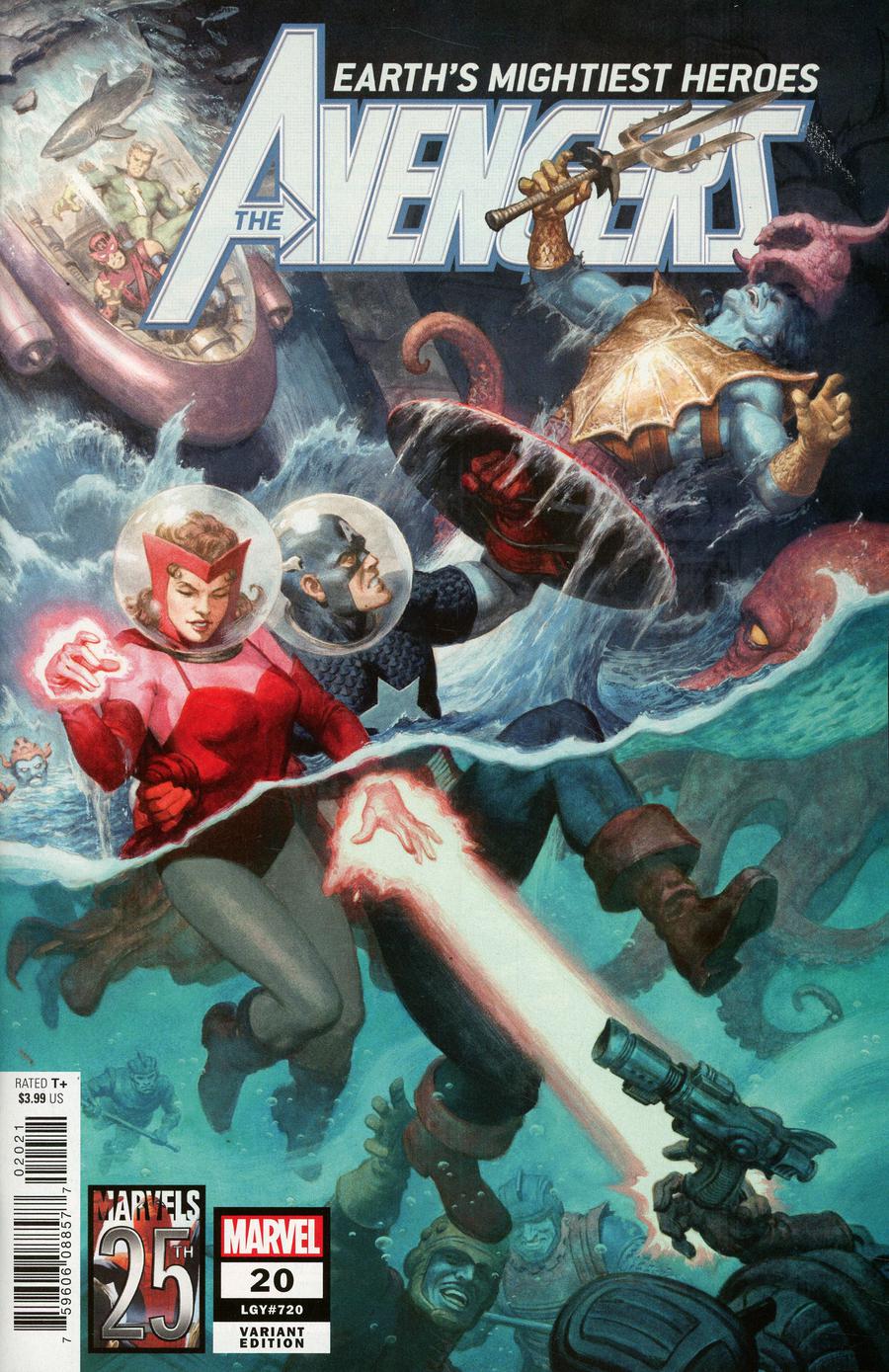 Avengers Vol 7 #20 Cover B Variant Paolo Rivera Marvels 25th Tribute Cover (War Of The Realms Tie-In)