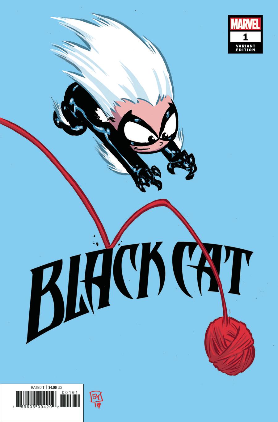 Black Cat #1 Cover B Variant Skottie Young Cover