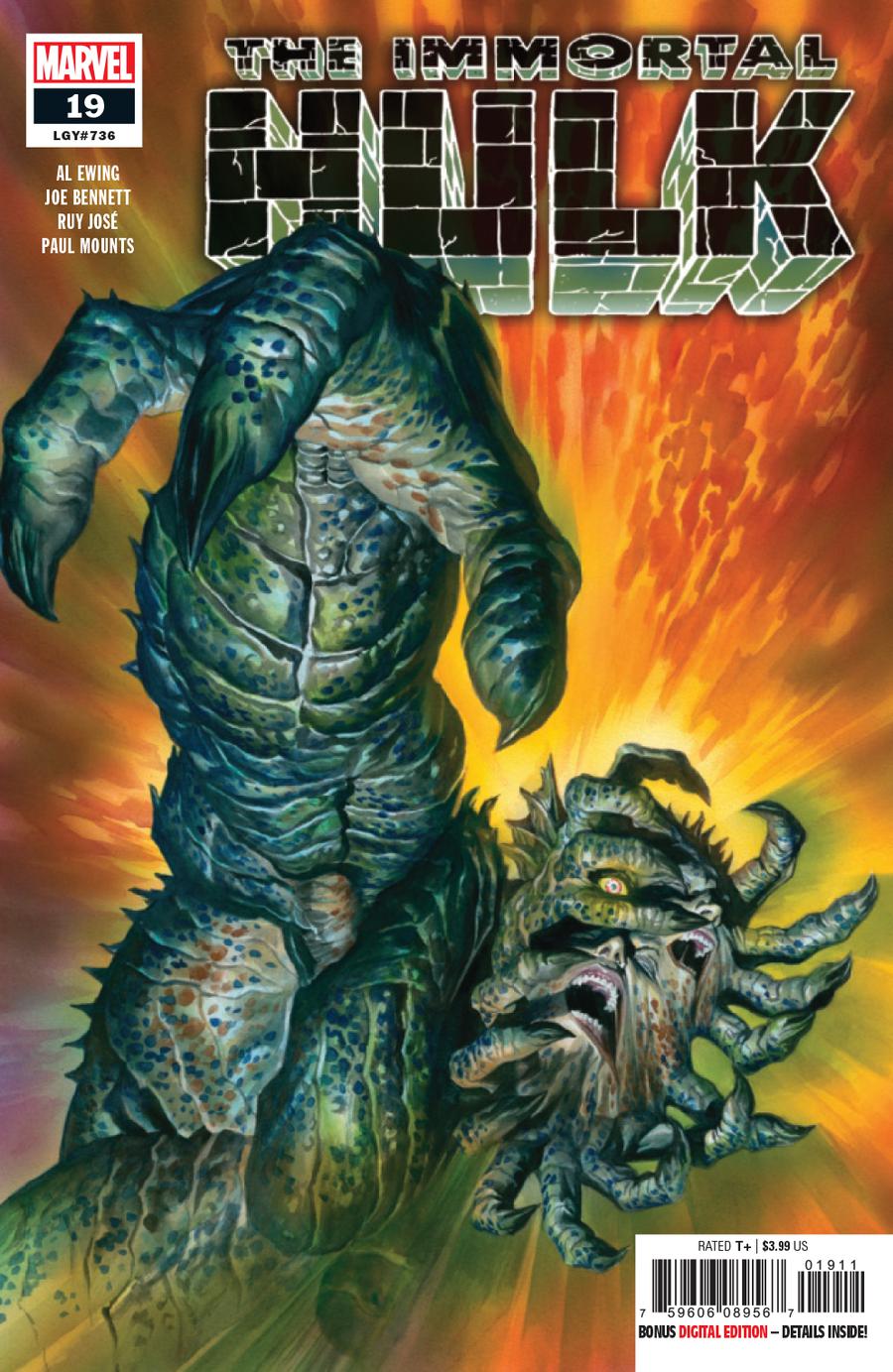 Immortal Hulk #19 Cover A 1st Ptg Regular Alex Ross Cover