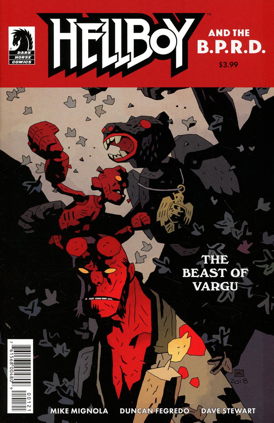 Hellboy And The BPRD Beast Of Vargu Cover B Variant Mike Mignola Cover