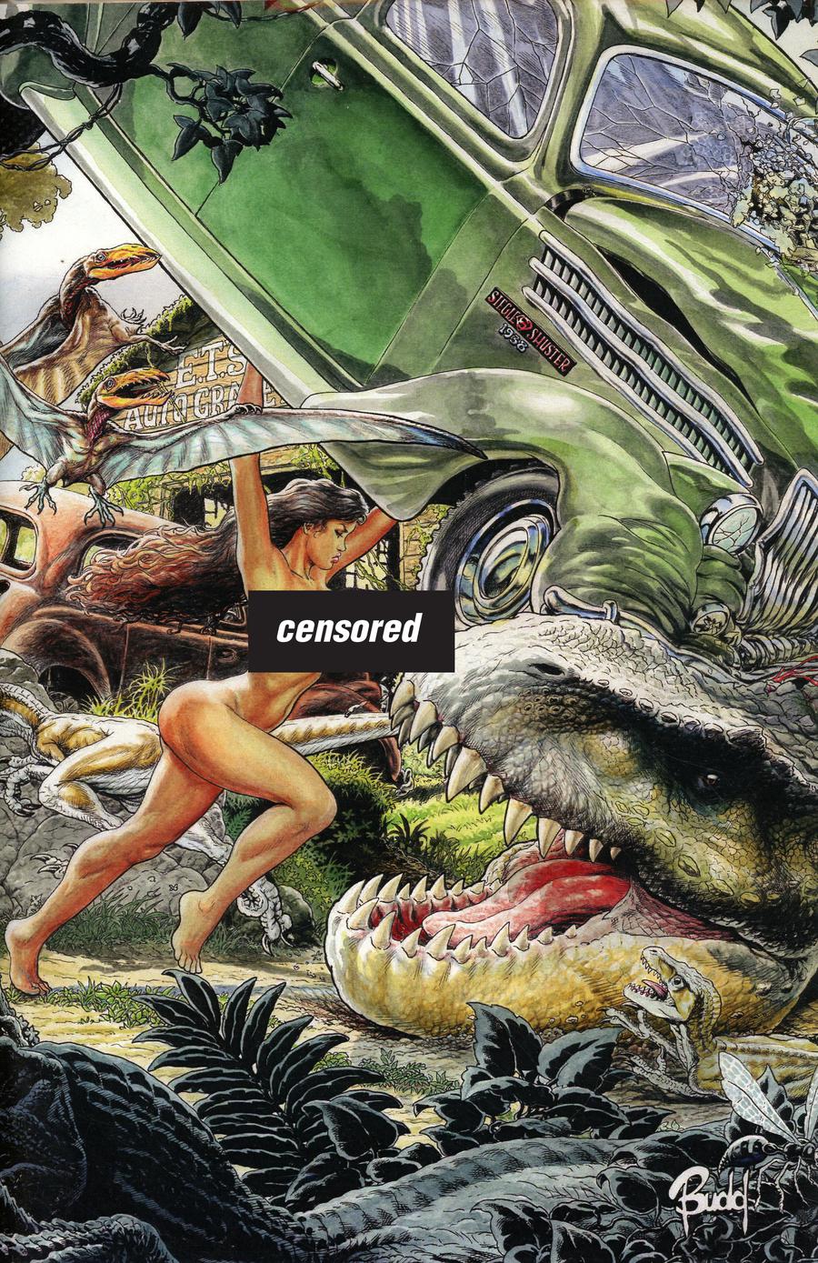 Cavewoman Riptide One Shot Cover E Variant Budd Root Nude Cover