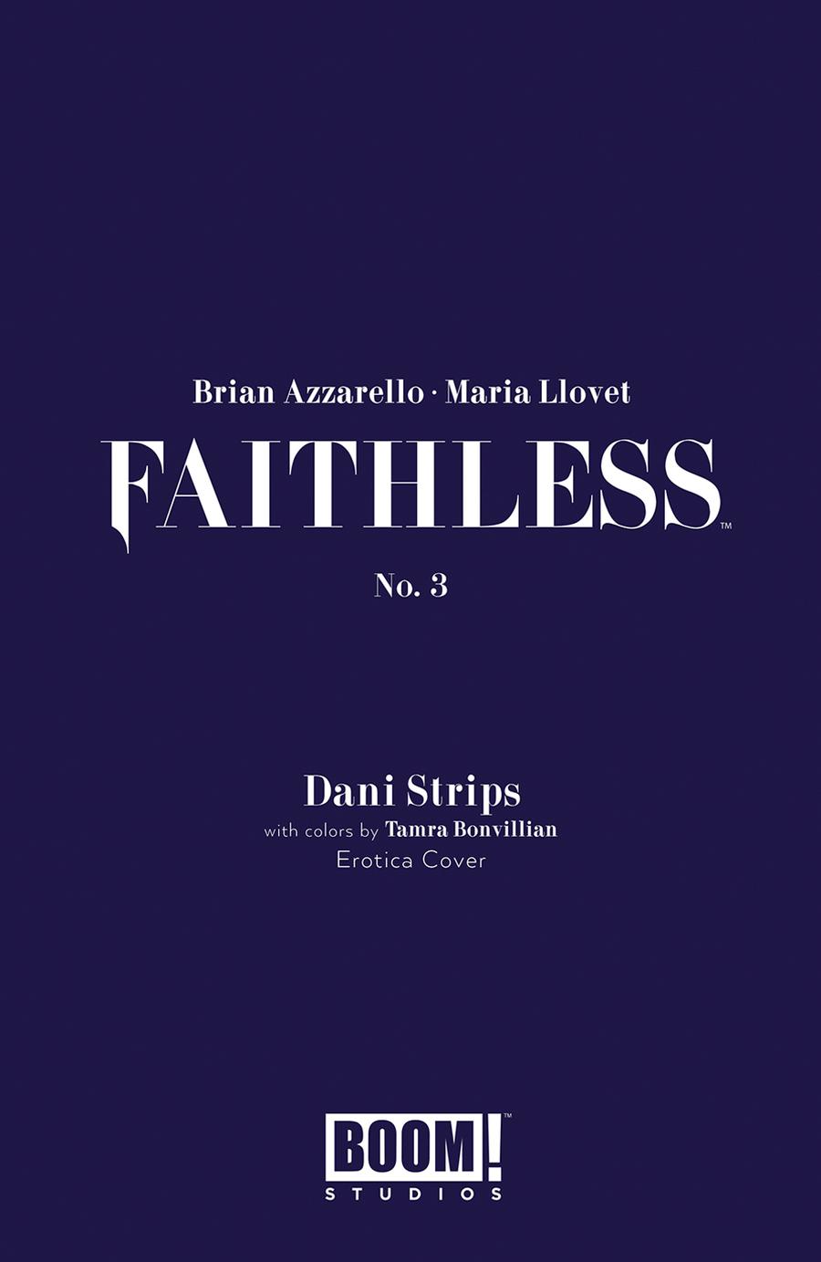 Faithless #3 Cover B Variant Dani Strips Erotica Preorder Cover With Polybag