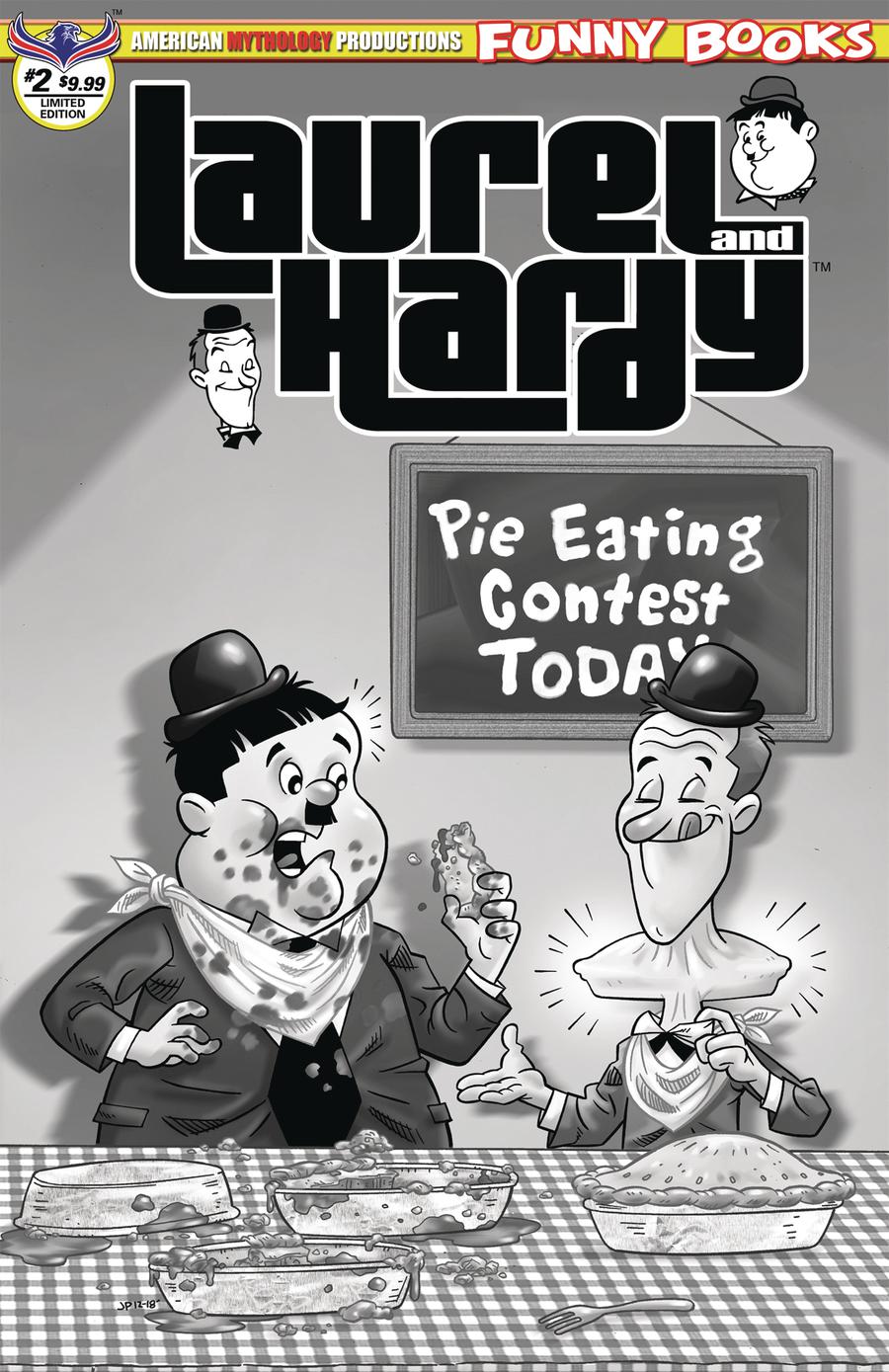 Laurel And Hardy Vol 2 #2 Cover B Limited Edition Jorge Pacheco Black & White Cover