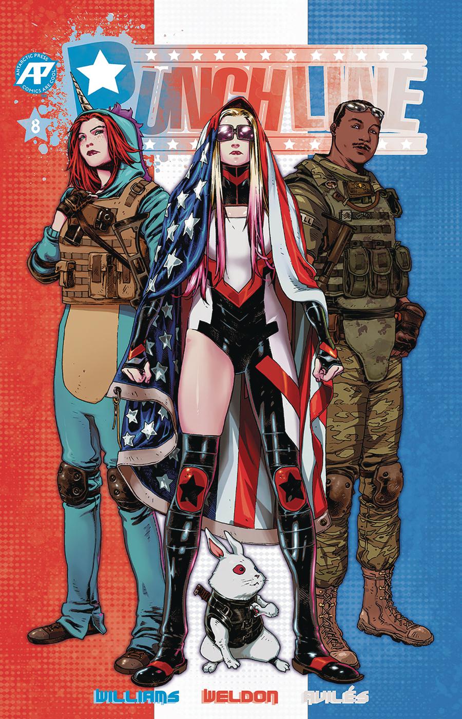 Punchline #8 Cover B Variant Patriotic Cover