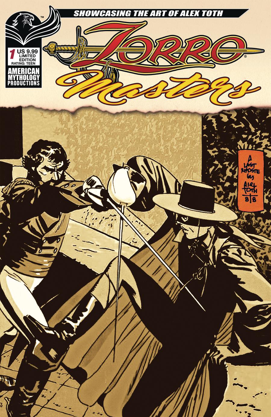 Zorro Masters Alex Toth #1 Cover B Limited Edition Alex Toth Cover