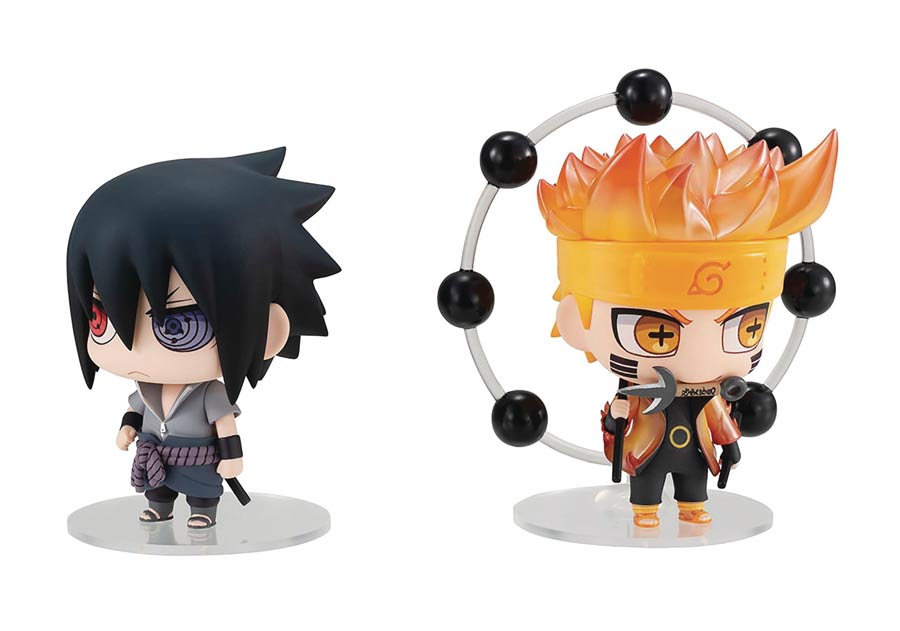 Naruto Chimimega Buddy Series Naruto & Sasuke Mini Figure 2-Piece Set