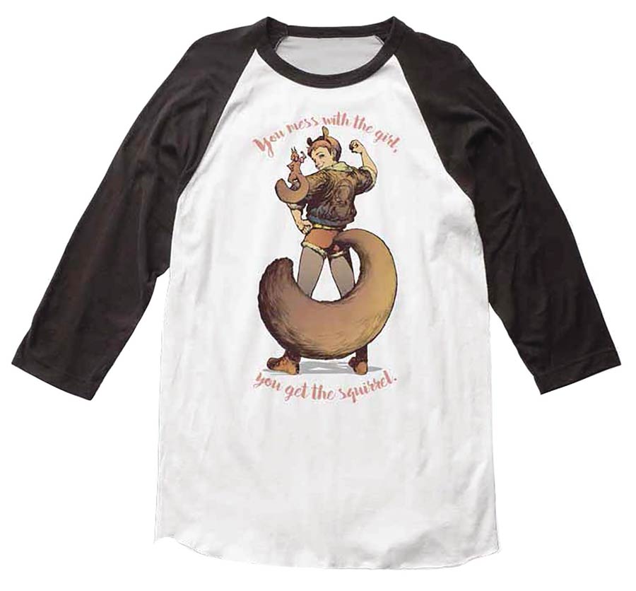 Squirrel Girl You Mess With The Girl Previews Exclusive Raglan Shirt Medium