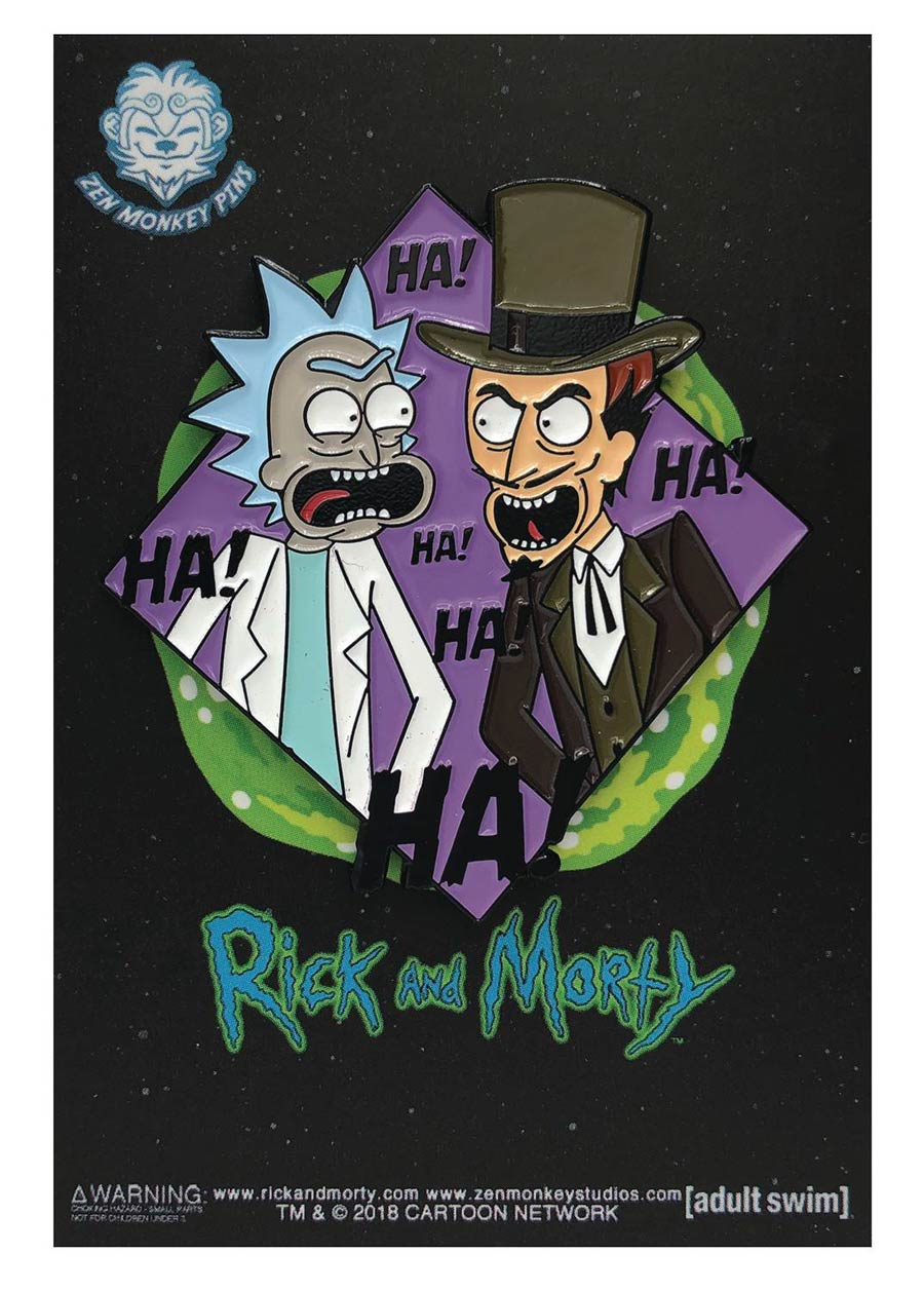 Rick And Morty Pin - The Devil And Rick Diamond