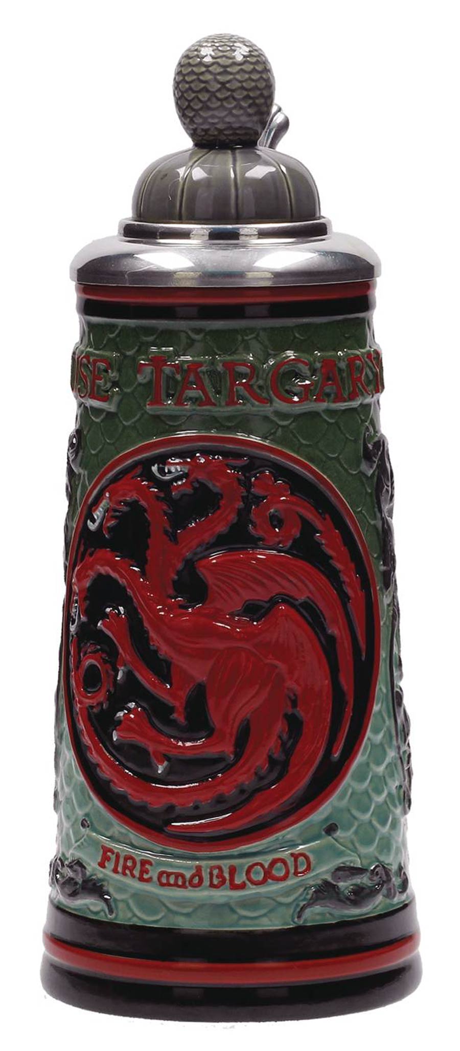 Game Of Thrones House Sigil Relief Ceramic Stein - Targaryen