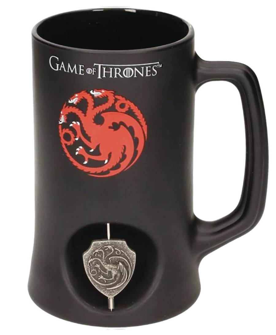Game Of Thrones House Crest 3D Rotating Stein - Targaryen