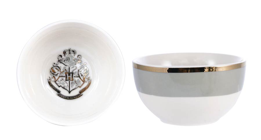 Harry Potter Hogwarts Gray & Gold 4-Piece Ceramic Bowl Set