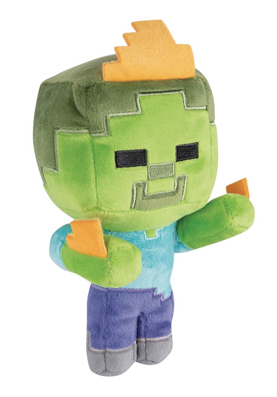 Minecraft Happy Explorer Zombie On Fire Plush