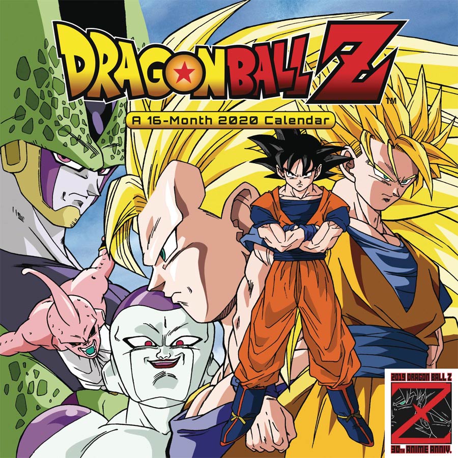 Dragon Ball Z 30th Anniversary 2020 Wall Calendar