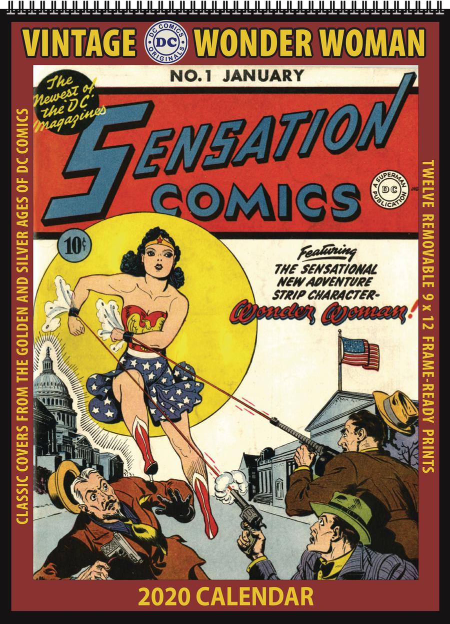 Vintage DC Comics Wonder Woman 2020 Wall Calendar