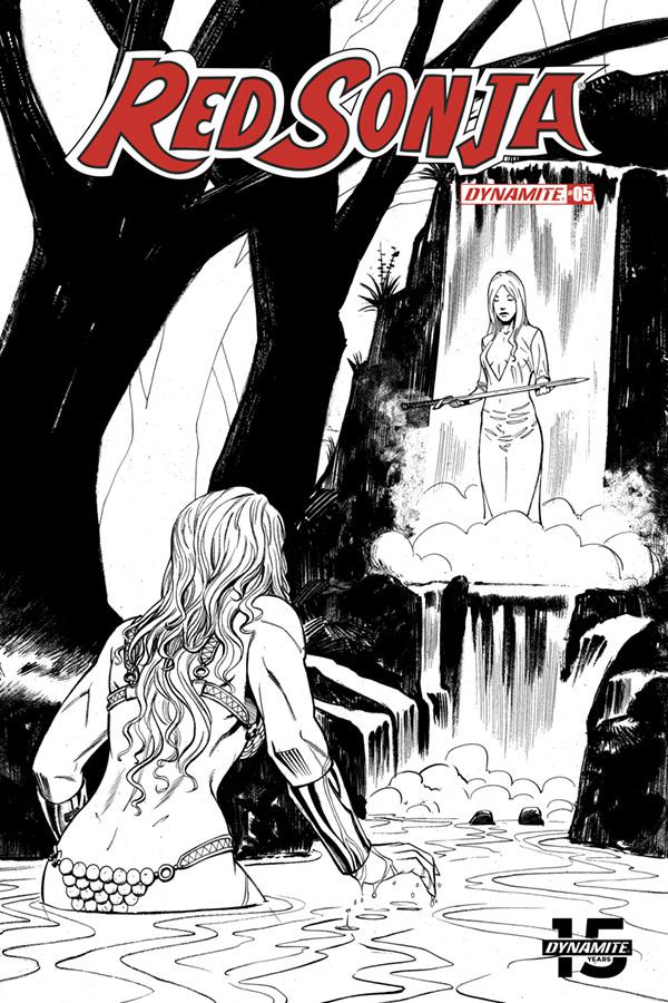 Red Sonja Vol 8 #5 Cover J Incentive Bob Q Seduction Black & White Variant Cover