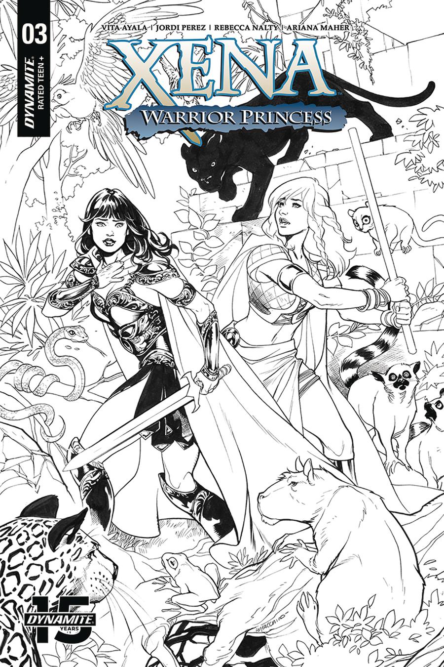 Xena Warrior Princess Vol 4 #3 Cover E Incentive Emanuela Lupacchino Black & White Cover