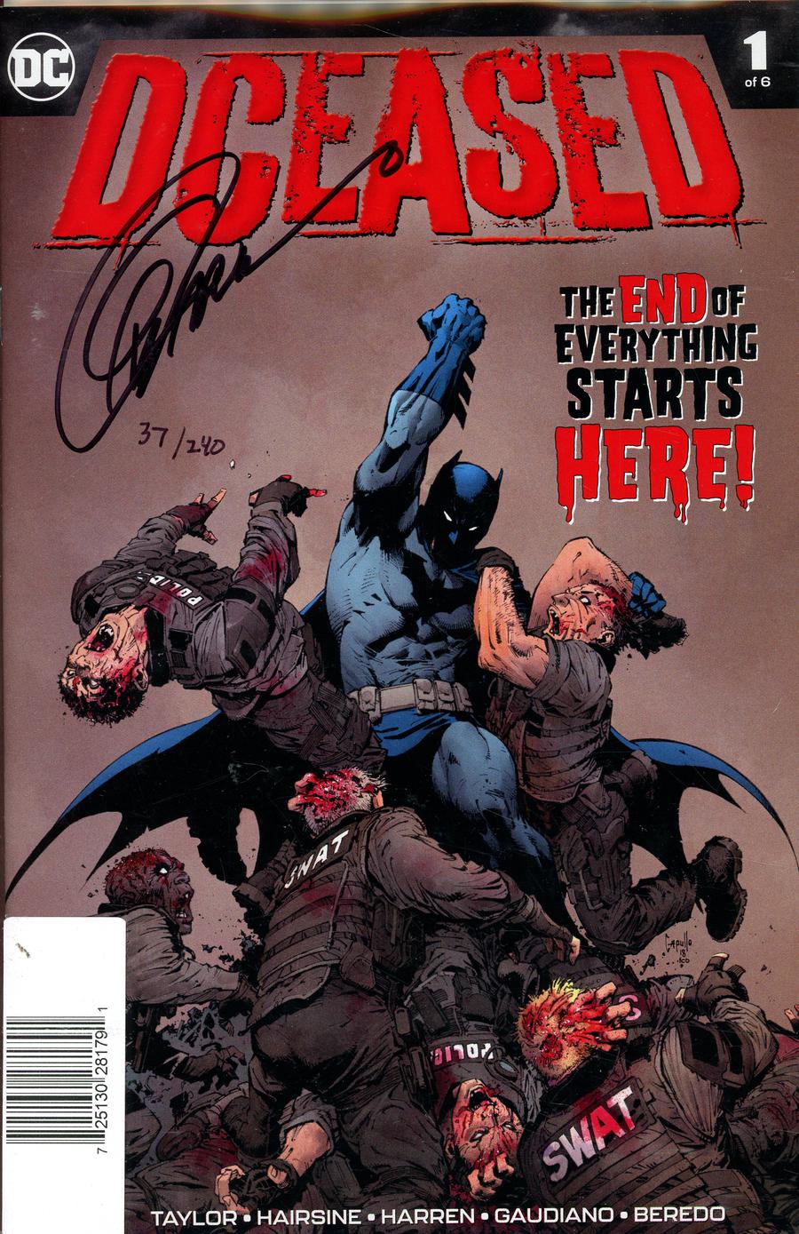 DCeased #1 Cover E DF Signed By Greg Capullo