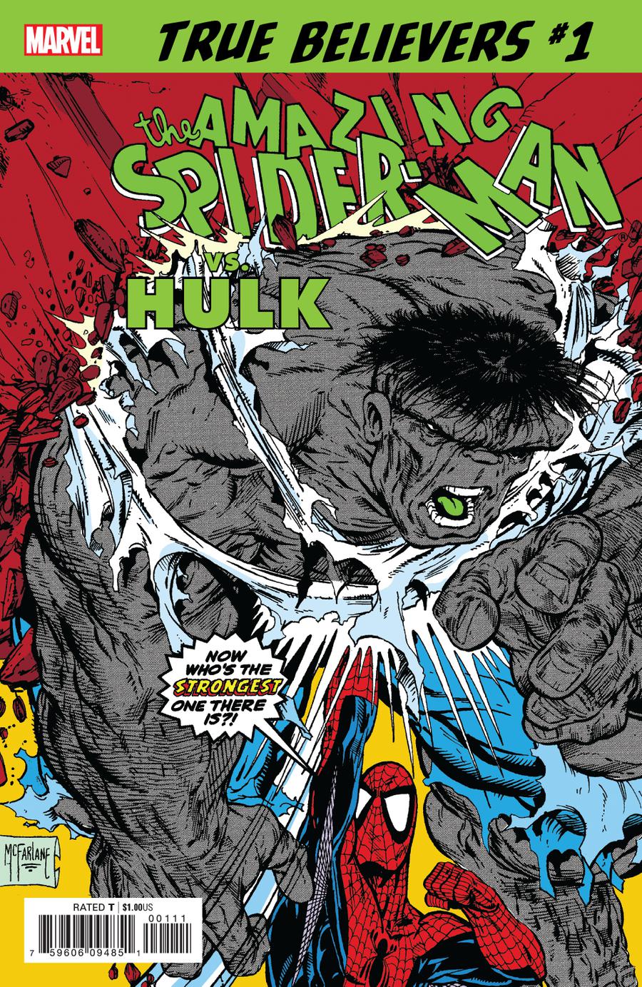 True Believers Spider-Man vs Hulk #1 Cover A Regular Todd McFarlane Cover