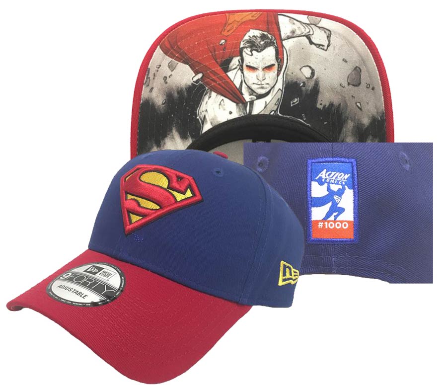 Midtown Comics Exclusive Superman Logo Blue 940 Velcro Strap Cap