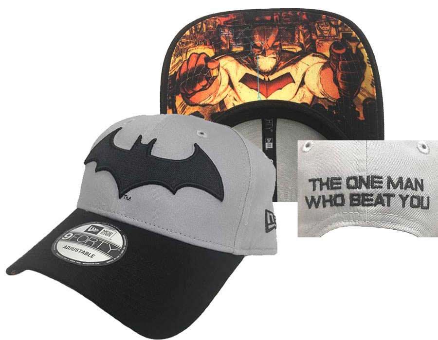 Midtown Comics Exclusive Batman Logo Grey 940 Velcro Strap Cap