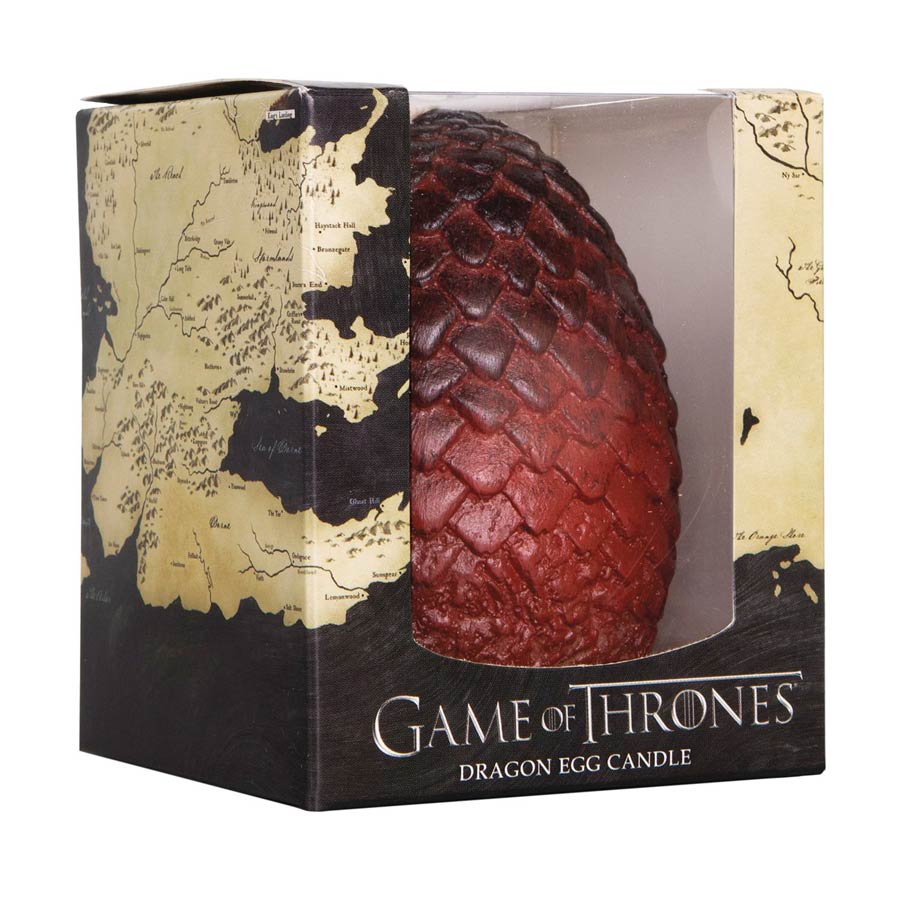 Game Of Thrones Sculpted Dragon Egg Candle - Red