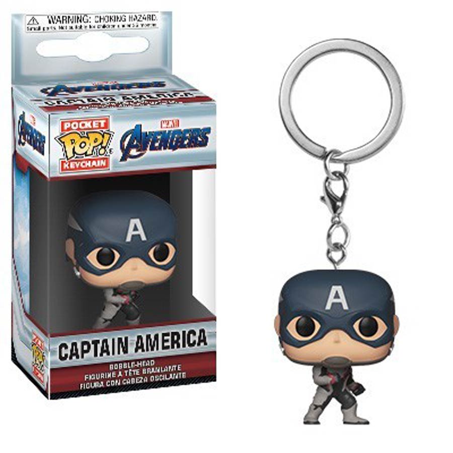 POP Marvels Avengers Endgame Captain America Vinyl Pocket Keychain