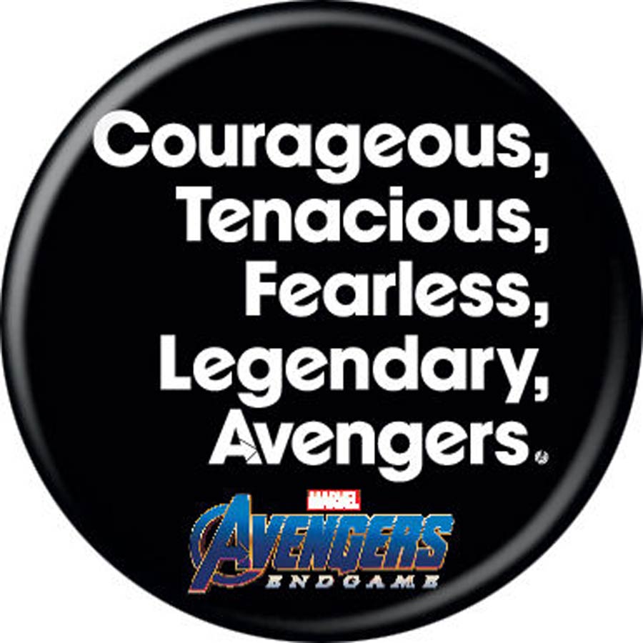Avengers Endgame 1.25-inch Button - Avengers Text (87330)