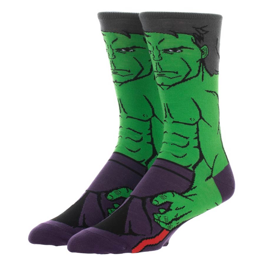 Avengers Endgame Hulk 360 Character Crew Sock