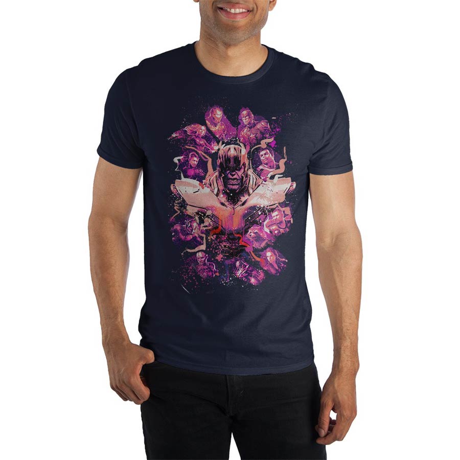 Avengers Endgame Group Shot Black T-Shirt Large
