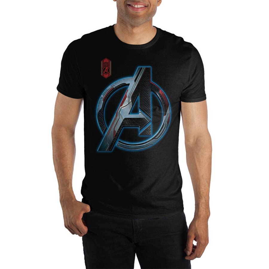 Avengers Endgame Movie Logo Black T-Shirt Large
