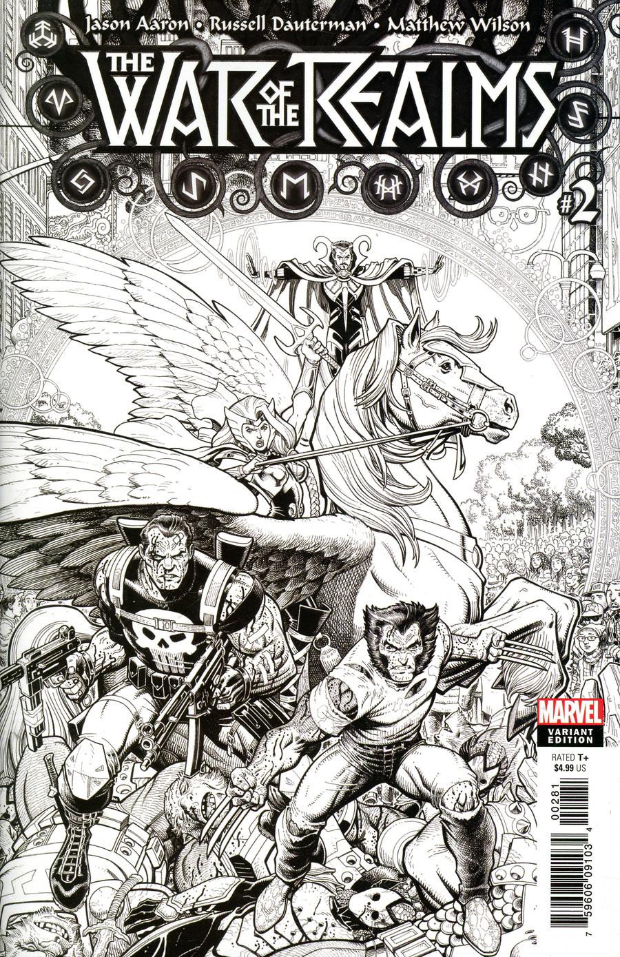 War Of The Realms #2 Cover G Incentive Arthur Adams Black & White Cover