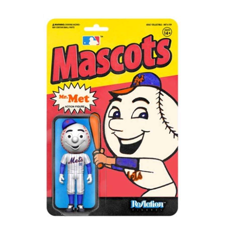 MLB Mascot Reaction Figure - Mr. Met (New York Mets)