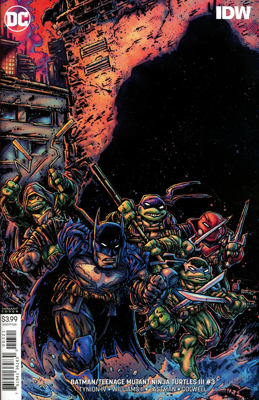 Batman Teenage Mutant Ninja Turtles III #3 Cover B Variant Kevin Eastman Cover