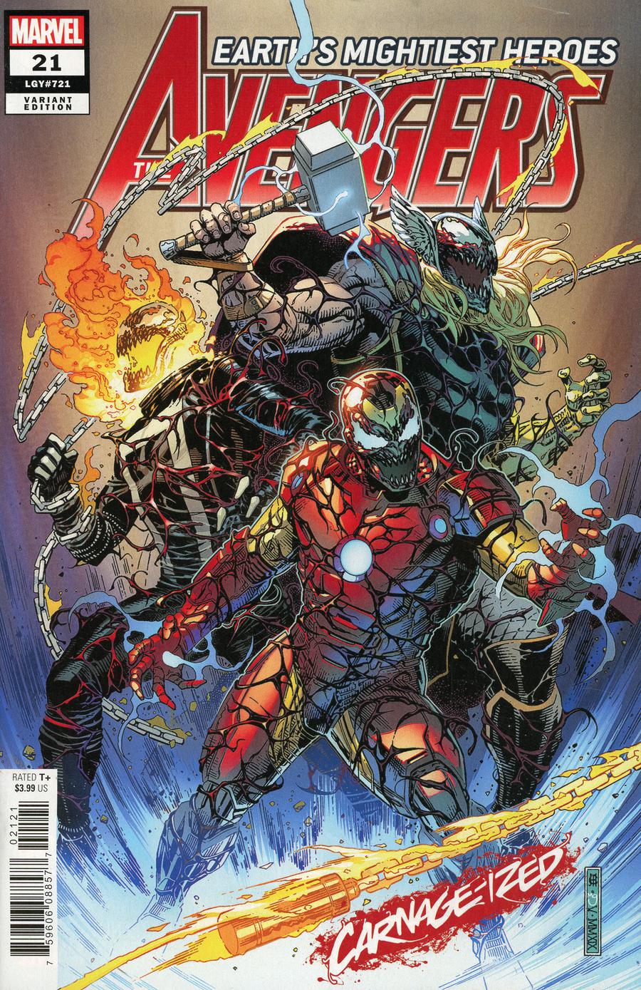 Avengers Vol 7 #21 Cover B Variant Jim Cheung Carnage-Ized Cover