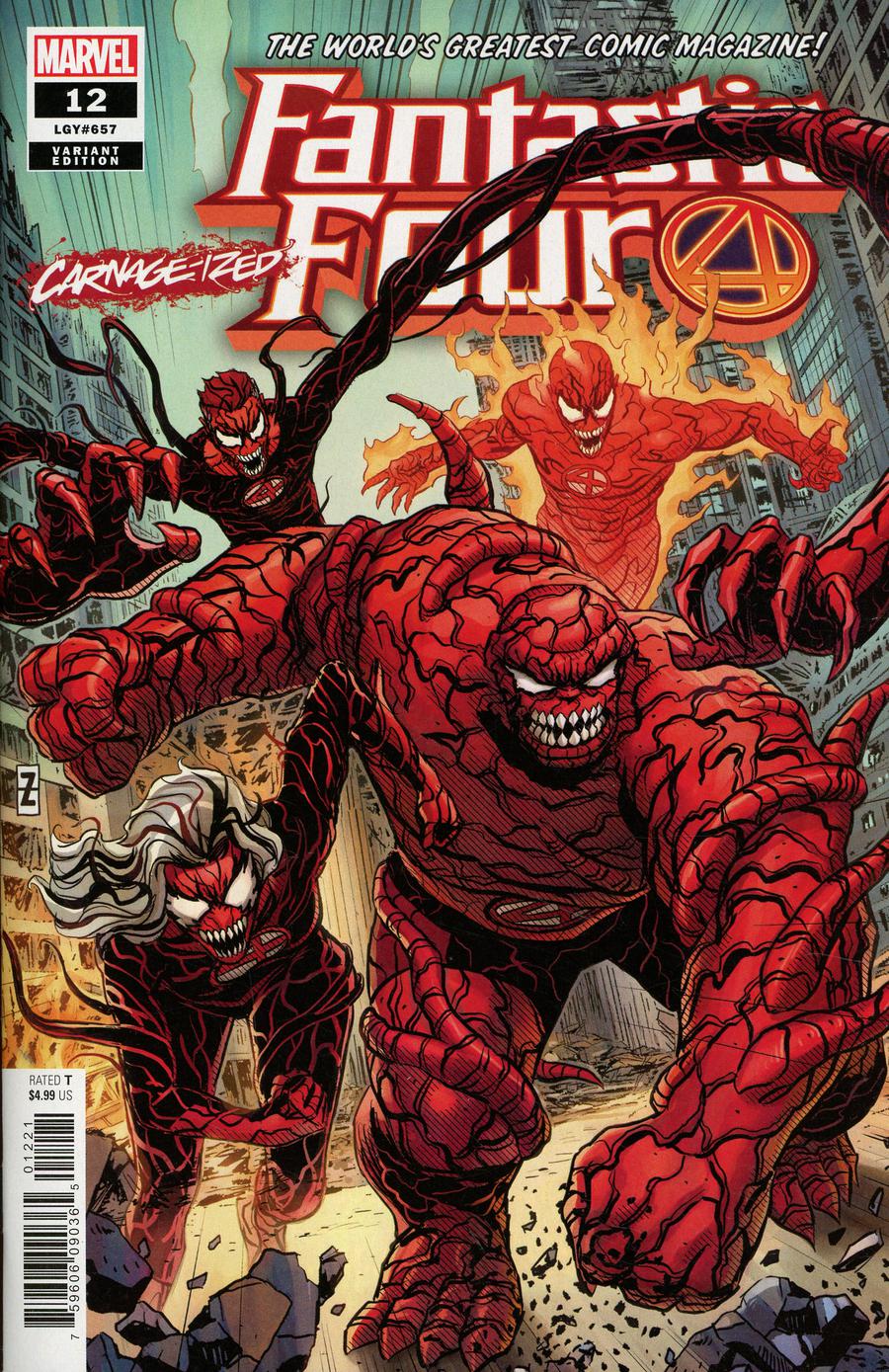 Fantastic Four Vol 6 #12 Cover B Variant Patrick Zircher Carnage-Ized Cover