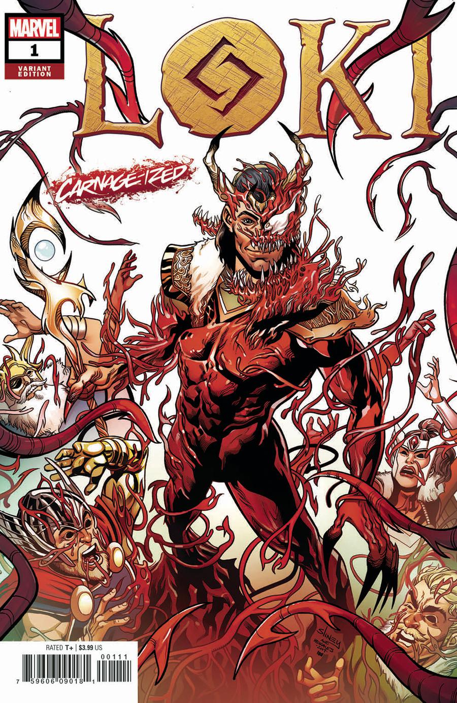 Loki Vol 3 #1 Cover B Variant Will Sliney Carnage-Ized Cover