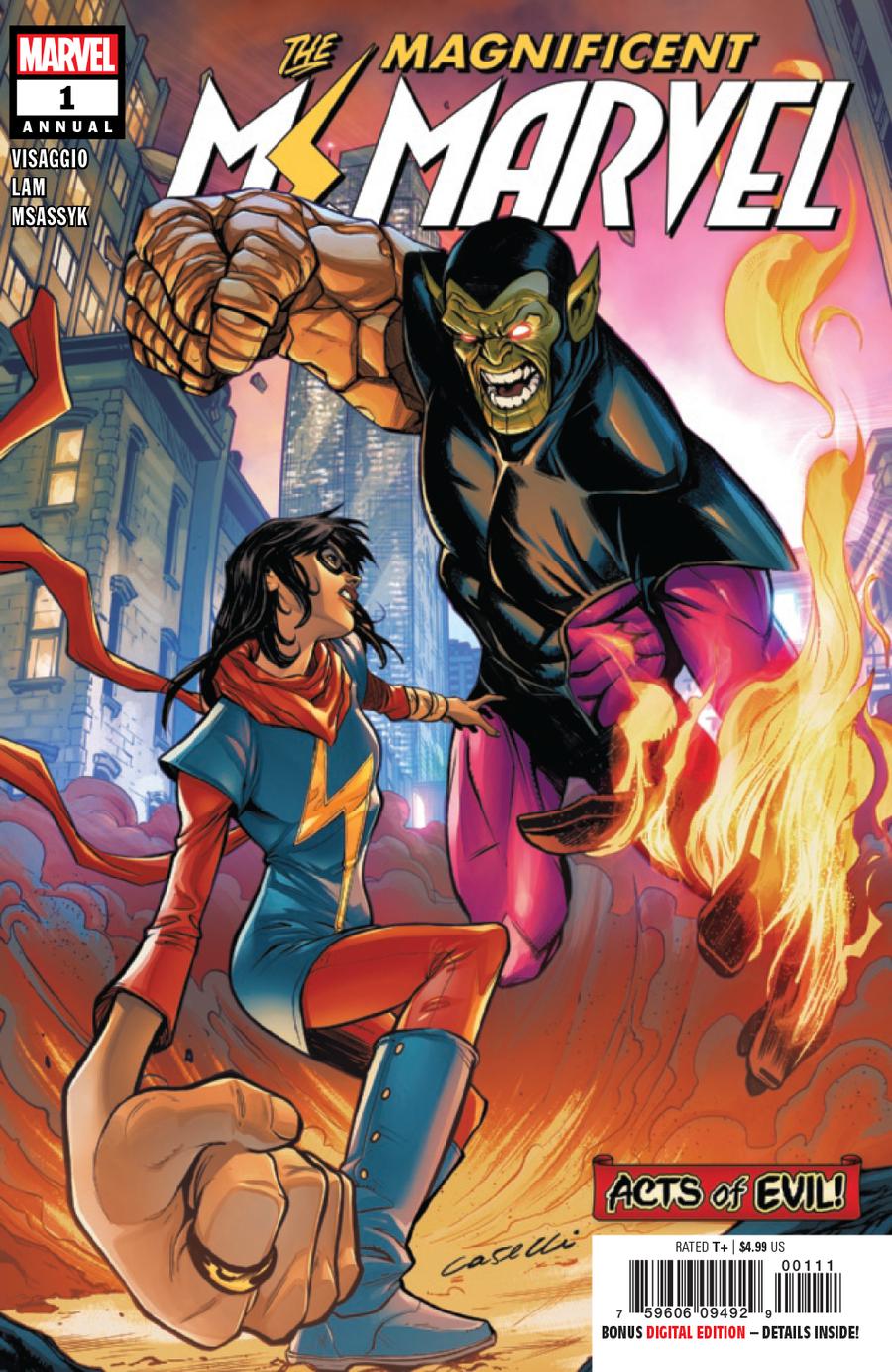Ms Marvel Vol 4 Annual #1 Cover A Regular Stefano Caselli Cover (Acts Of Evil Tie-In)