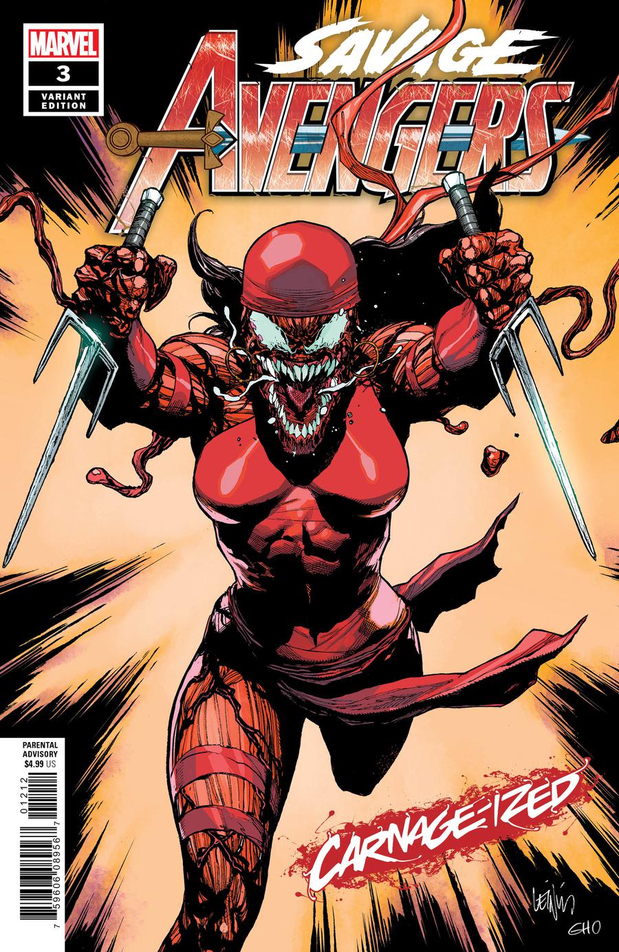 Savage Avengers #3 Cover B Variant Leinil Francis Yu Carnage-Ized Cover
