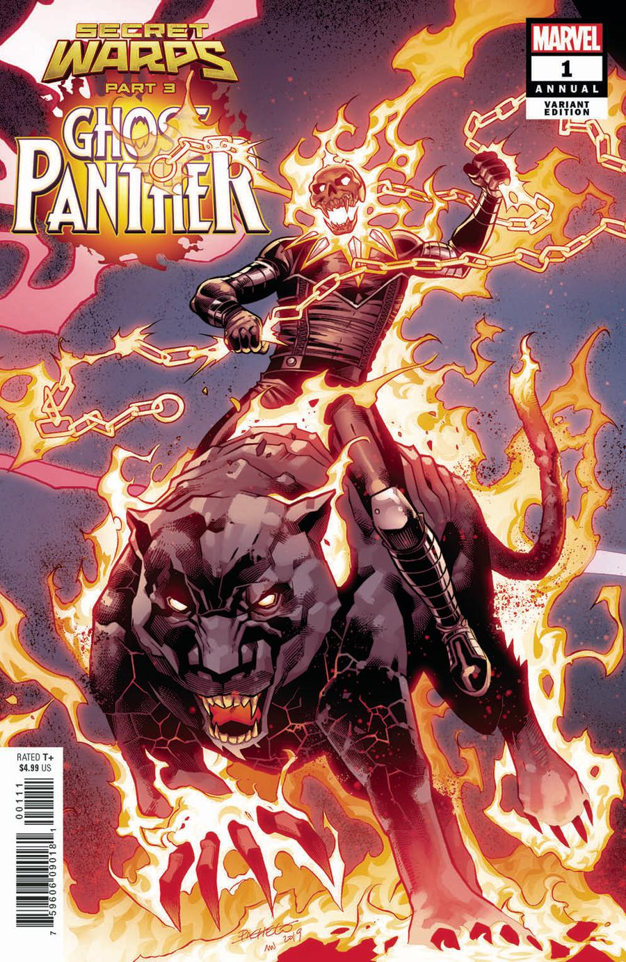 Secret Warps Ghost Panther Annual #1 Cover B Variant Carlos Pacheco Connecting Cover (Secret Warps Part 3)