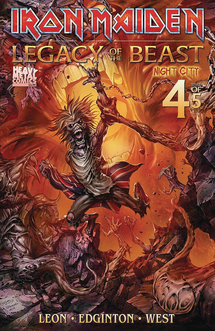 Iron Maiden Legacy Of The Beast Vol 2 Night City #4 Cover B Variant Simeon Aston Cover