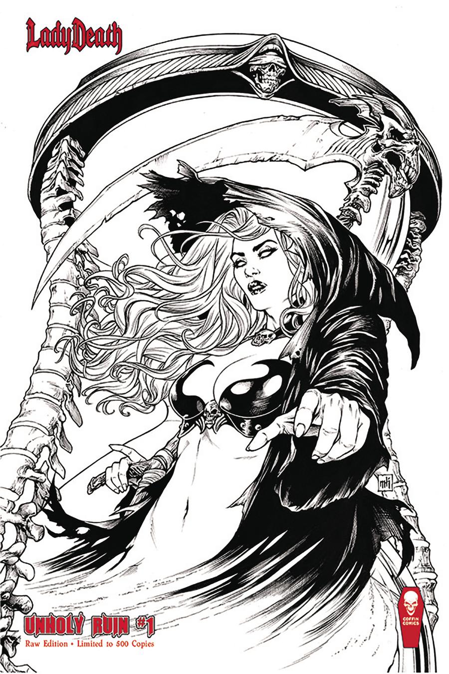 Lady Death Unholy Ruin #1 Cover F Raw Edition