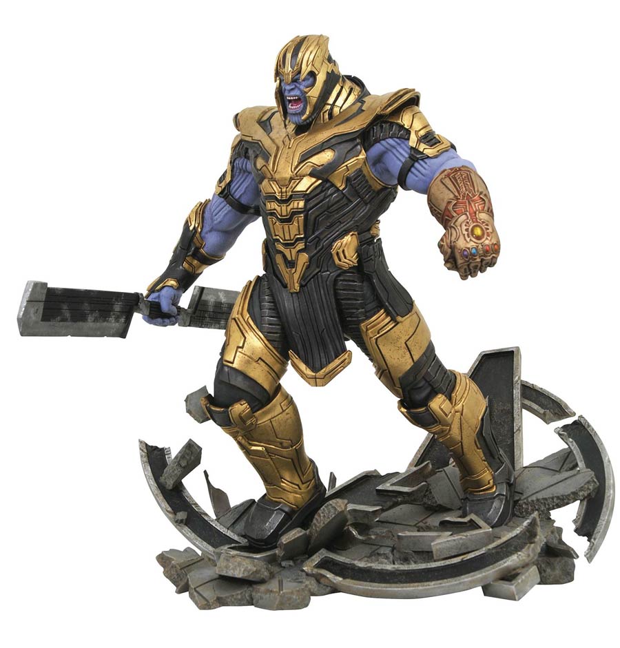 Marvel Movie Milestones Avengers Endgame Armored Thanos Statue