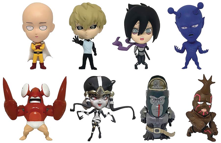 One-Punch Man Mini Figure Vol 1 Blind Mystery Box 8-Piece Display