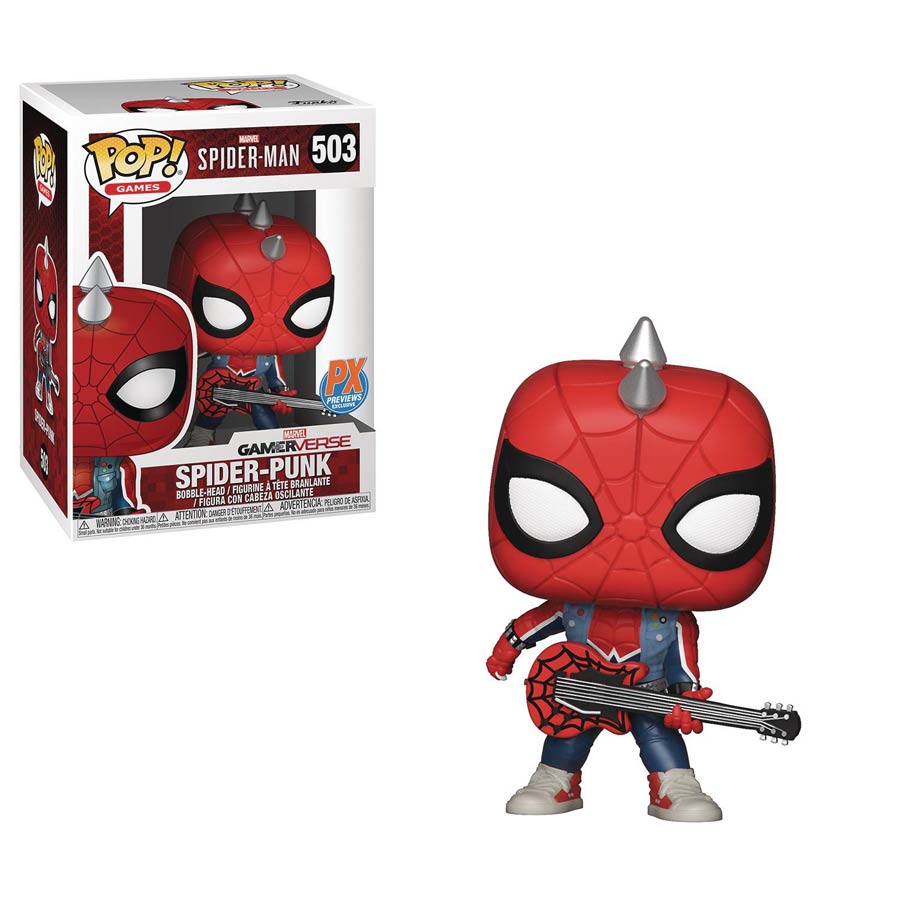 POP Games 503 Marvels Spider-Man Spider-Punk Previews Exclusive Vinyl Figure