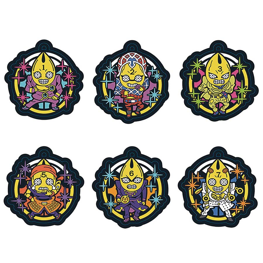 JoJos Bizarre Adventure Golden Wind Bizarre Costume Rubber Mascot 6-Piece Display