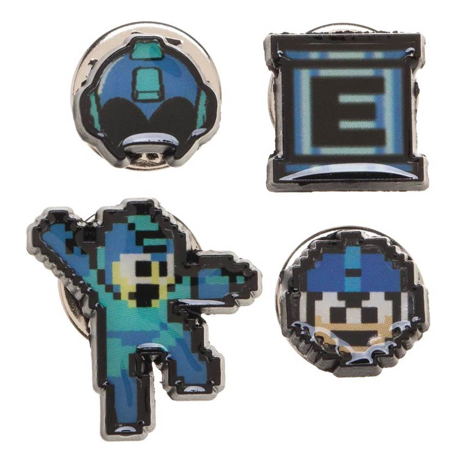 Mega Man 4-Piece Lapel Pin Set