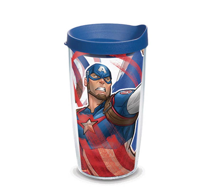 Captain America Iconic 16-Ounce Tumbler With Lid