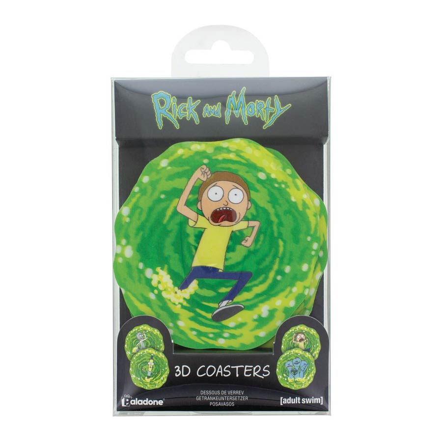 Rick And Morty 3D Coasters 4-Pack