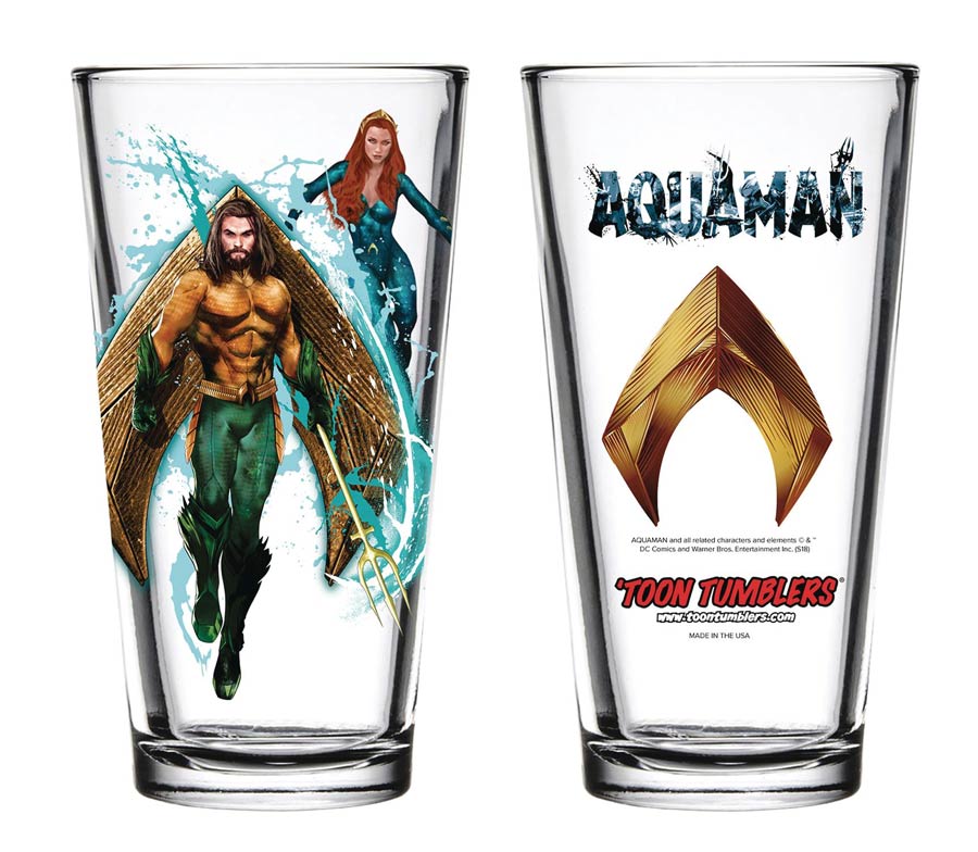 Toon Tumblers Aquaman Movie Pint Glass